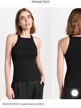 A.L.C. Hannah Tank Black Racerback XS